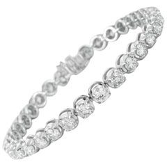 Bracelet tennis en or blanc et diamants