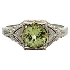 18k Green Sapphire Ring