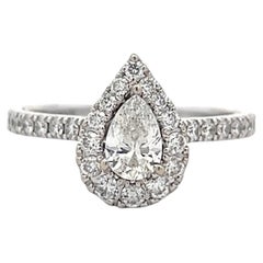 14k White Gold Pear Cut Diamond Engagement Ring by Neil Lane