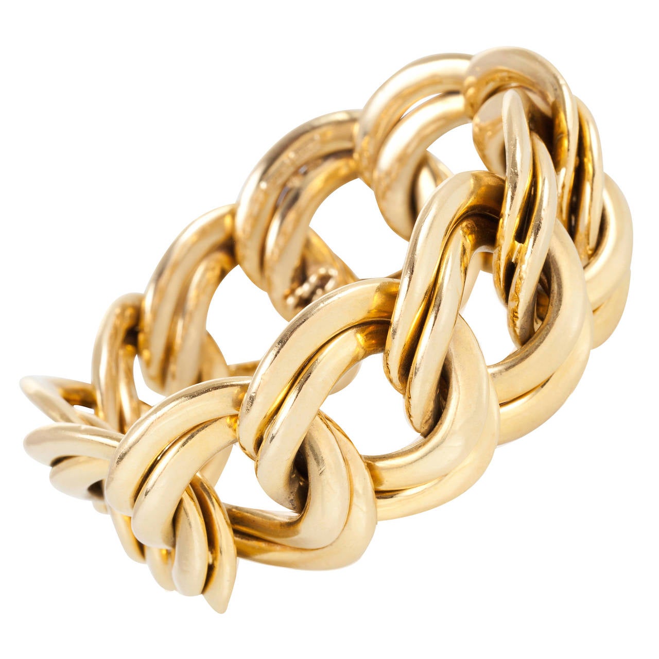 Bulgari Gold Link Bracelet For Sale