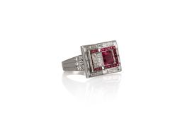 Ruby Diamond platinum Ring