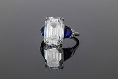 Diamond and Sapphire Ring by Raymond C Yard