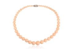 Coral Beads Diamond Necklace