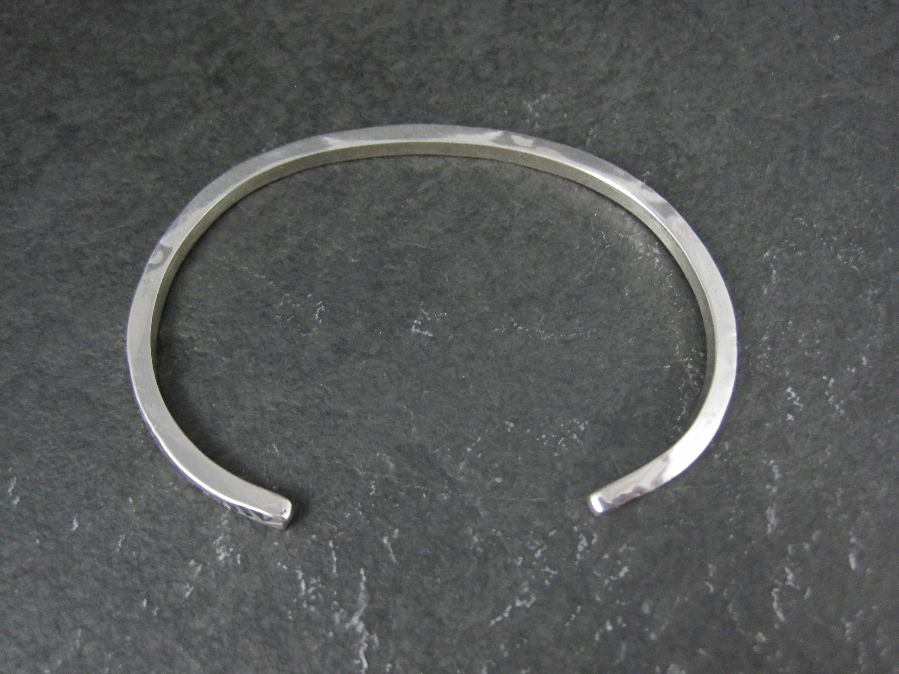 Donna Bracciale in argento vintage del sud-ovest da 6 pollici TAHE in vendita
