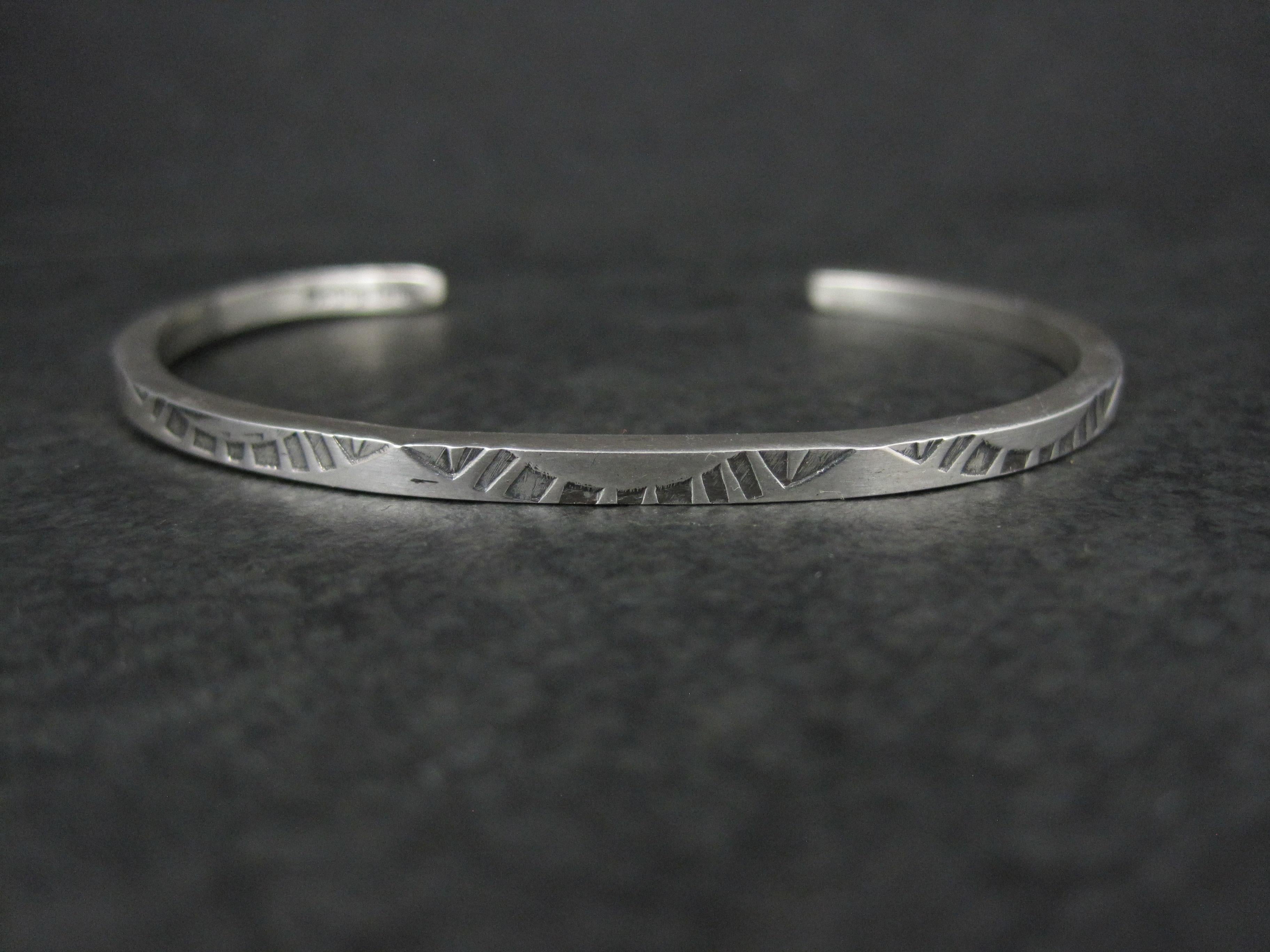 Bracciale in argento vintage del sud-ovest da 6 pollici TAHE in vendita 4