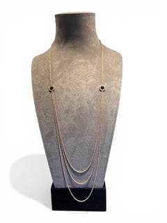 Bvlgari Bvlgari Reversible Onyx Mother-of-Pearl 18K Rose Gold Long Necklace