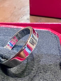 Cartier Platinum 950 4mm Band Ring Size 60 with Cartier Box