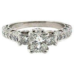 1.20ct Bague diamant taille princesse I VS2 GIA 14K Famous Designer Mined Diamonds