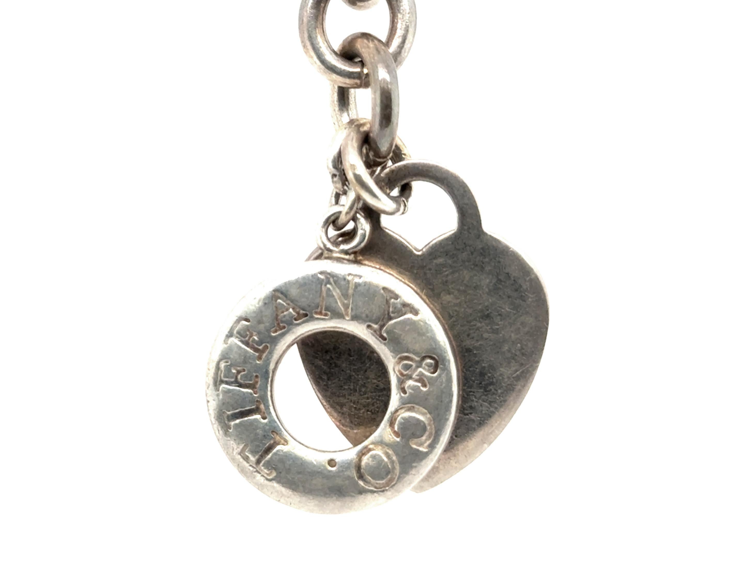 Donna Tiffany & Co. Ciondolo a forma di cuore vuoto in argento 925 da 16 pollici in vendita