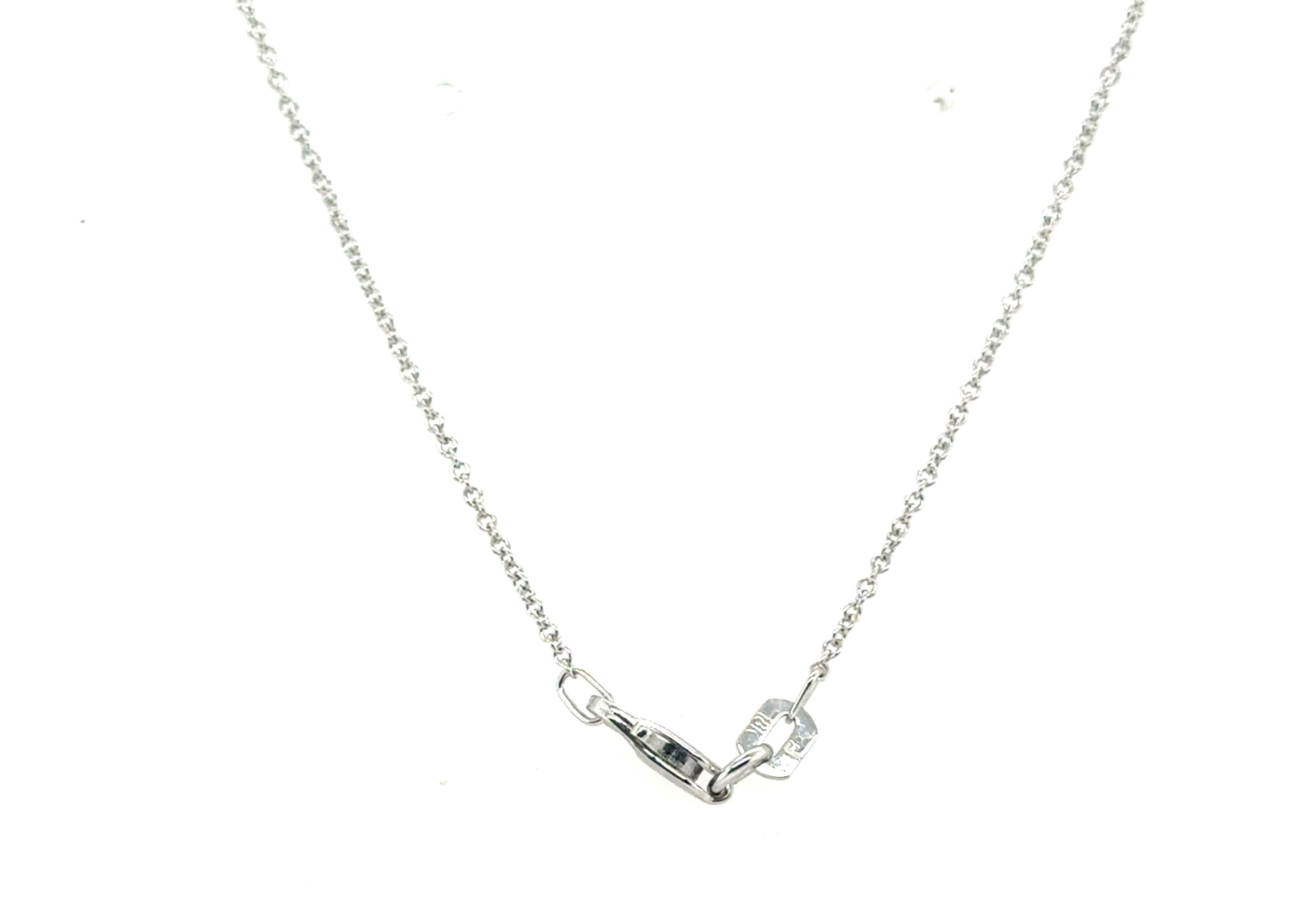 Taille ronde Collier pendentif diamant Flower Clover .56ct 18K Odelia Brand New MSRP $3, 750 en vente
