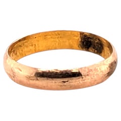 Victorian Baby Ring Band 14K Yellow Gold Antique Vintage Original 1890's