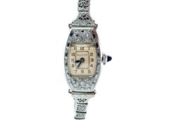 Bulova 14K Ladies Wrist Watch Engraved Ruby Art Deco Original 1932 15 Jewels 6AF