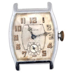 Art Deco Bulova Mens Wrist Watch 15 Jewels 1920's-1930's Exhibition Case