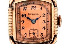 Art Deco Bulova Mens Wrist Watch 15 Jewels 1950's Vintage Antique