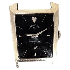 Retro Lord Elgin Dunbar Trapezoid Mens Wrist Watch 21 Jewels 1950's
