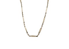 Art Deco Pocket Watch Chain Antique Original 1920's 14K White Gold Filled