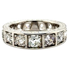 Victorian Graduated Eternity Band 3.10ct OMC 1900's .40ct EGL G SI Sizeable NOS