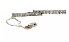 Extensión de bisagra para caja de reloj Art Déco de platino con diamantes, para relojes antiguos de platino o de oro de 18 quilates