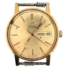 Vintage Omega Day Date Automatic Mens Wrist Watch 17 Jewels Original 1980's