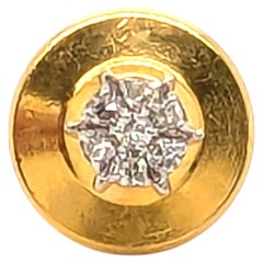 Diamond Tie Tack Pin 1/2 Carat Size .15ct Round Brilliant Cut 14K White Gold