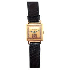 Art Deco Bulova Mens Wrist Watch 21 Jewels 1940's Vintage Antique 10K GF