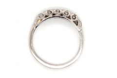 Art Deco Diamond Platinum Wedding Band Anniversary Ring .25ct 1930's-1940's