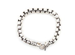 John Hardy 925 Rolo-geflochtenes Box-Kettenarmband, 7,75 Zoll, 7 mm, Sterlingsilber