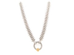 Barbara Bixby Lotusblüten-Kette aus 18-karätigem Gold und 925er Sterlingsilber, 24 Zoll