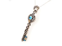 Barbara Bixby „Key of Life“-Anhänger-Erweiterung mit blauem Topas und Amethyst, Sterlingsilber 9