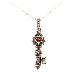 Barbara Bixby „Key of Life“-Anhänger-Erweiterung aus Rhodolith-Granat und 925er Sterlingsilber