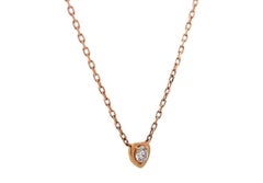 Collar «Cartier d'Amour Diamants Legers» con diamantes en forma de corazón, 0,17 ct, oro rosa de 18 quilates