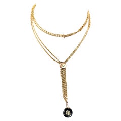 Victorian Ladies Pocket Watch Chain Seed Pearl Antique Original 1890's