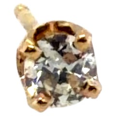 Antique 1930s Diamond Single Stud Earring .15ct Old European Cut E-F VVS 14K