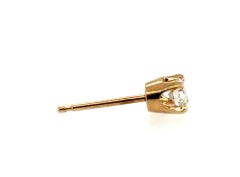 Antique 1930s Diamond Single Stud Earring .15ct Old European Cut E-F VVS 14K