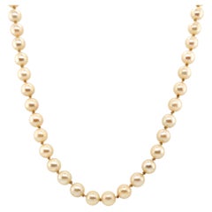 Perlenkette, 5,5–6 mm, Perlen in Edelsteinqualität, 18 Zoll, 14 Karat Weißgold