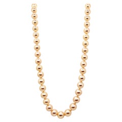Perlenkette, 6 mm, Perlen in Edelsteinqualität, 18 Zoll, 14 Karat Gelbgold