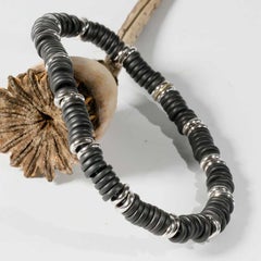 Black Ceramic Bracelet 14 kt Whitegold Loop Kollektion Silhouette Germany