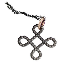 18K Rose Gold 7 ct AAA+ Rainbow Moonstone Diamond Pendant - Handmade, Madagascar