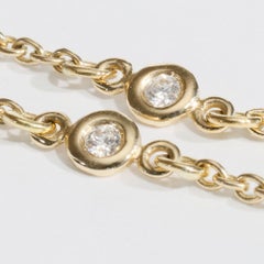 Brilliant Necklace by Silhouette Jewellery Pforzheim in 585 Yellow Gold 0.06 ct
