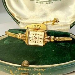 1951 Rolex Precision 18K Yellow Gold Ladies Bracelet Watch Original Rolex Box