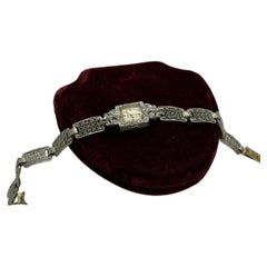 Art Deco Platinum and Diamond Rolex Ladies’ Mechanical Bracelet Watch circa 1925