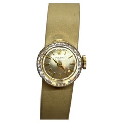 Vintage Rolex Chameleon Ladies 14K Yellow Gold Manual Wind Watch Circa 1955