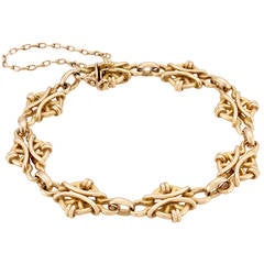 Past Era Victorian Gold Openwork Link Bracelet 6