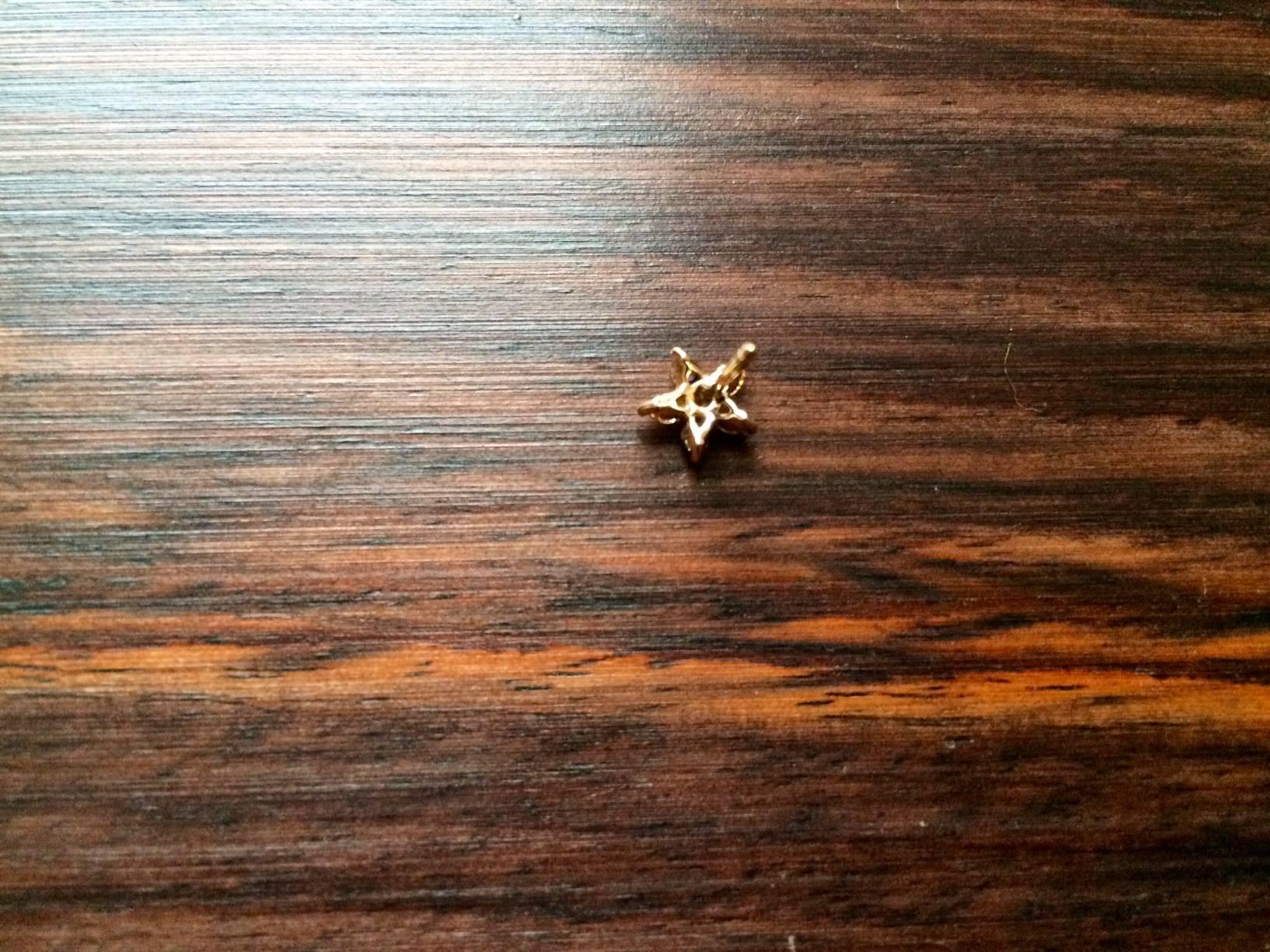 Ana de Costa Cognac Diamond Rose Gold Flower Stud Earrings 2