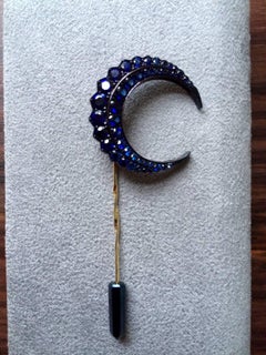 Ana de Costa for Rolls-Royce Gold Sapphire Moon Pin