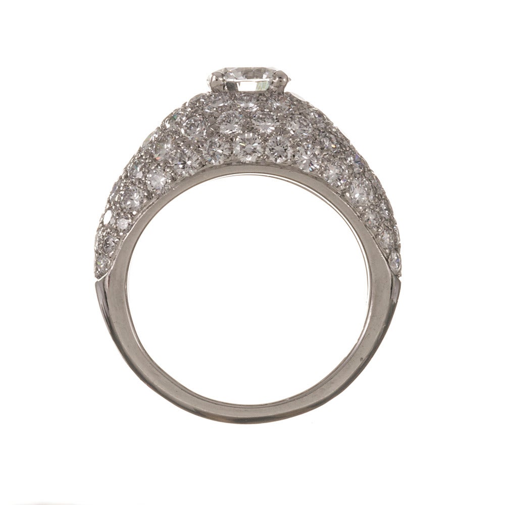 Cartier Diamond Platinum Dome Ring 1