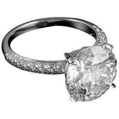 5.49 Carat Diamond Platinum Solitaire Ring