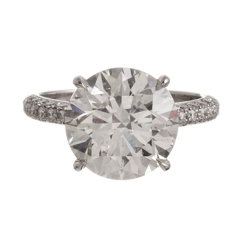 Women's 5.49 Carat Diamond Platinum Solitaire Ring