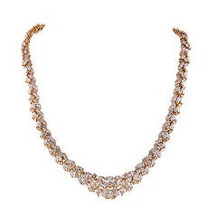25 Carats of Diamonds Gold Cluster Necklace 2