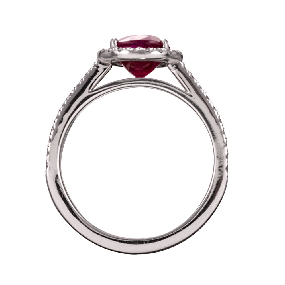 Women's 2.60 Carat Ruby Diamond Ring
